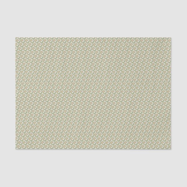 Dianthus Barbatus, Vintag-beige und grüne Blüte Seidenpapier (Vorderseite)