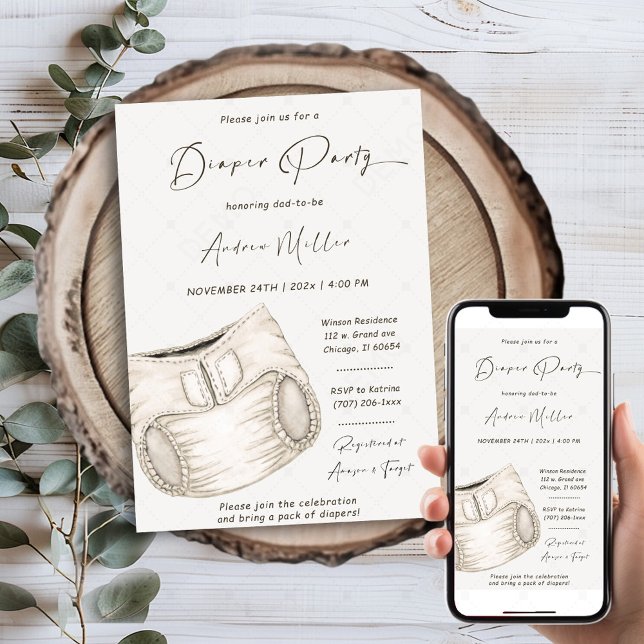 Diaper Party - individuelle Einladung für den künf (Von Creator hochgeladen)