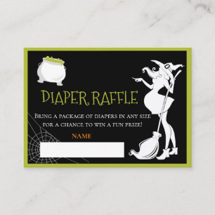 Diaper Raffle Baby Brewing Hexe Halloween Begleitkarte
