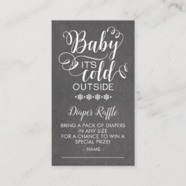 Diaper Raffle Baby Es ist kalt draußen Begleitkarte