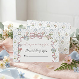 Diaper Raffle Baby in Bloom Baby Shower Begleitkarte