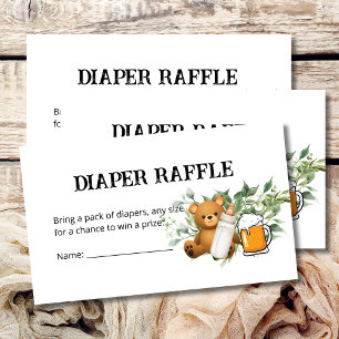 Diaper Raffle Baby ist Brauthema Begleitkarte