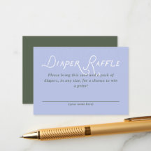 Diaper Raffle Baby Shower Ticket