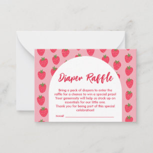Diaper Raffle Berry Sweet Baby Niedlich Flat Note Mitteilungskarte