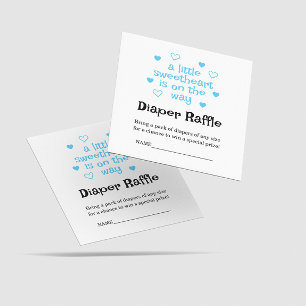 Diaper Raffle Blue Boy Baby Duschecke Square Karte