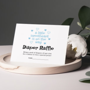 Diaper Raffle Blue Young Showcard Begleitkarte