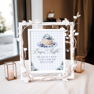 Diaper Raffle Blueberry Pancake Baby Brunch Poster