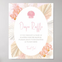 Diaper Raffle Boho Baby Girl Babydusche