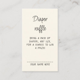 Diaper Raffle Book Library Themed Baby Shower Begleitkarte