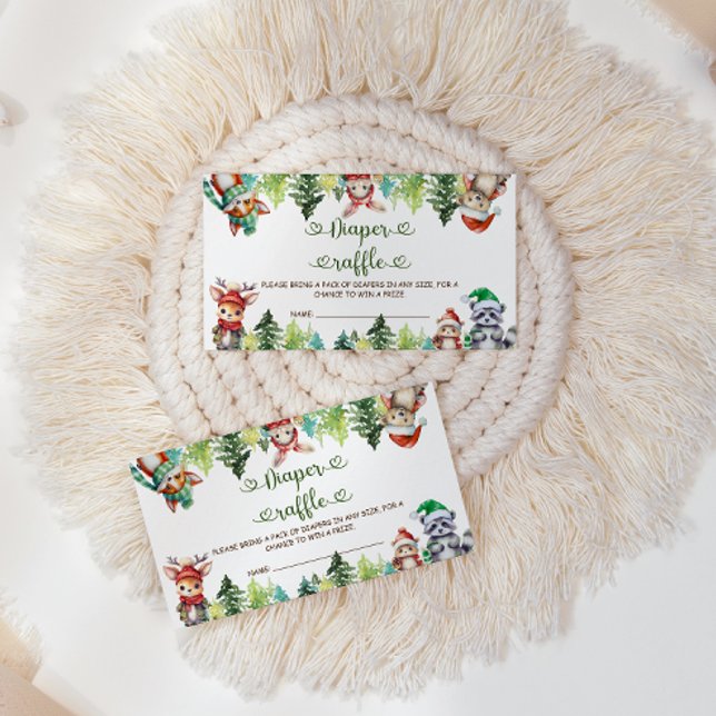 Diaper Raffle Game Weihnachtsdusche Begleitkarte (Von Creator hochgeladen)