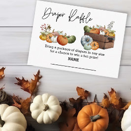 Diaper Raffle Halloween Autumn Pumpkin Begleitkarte
