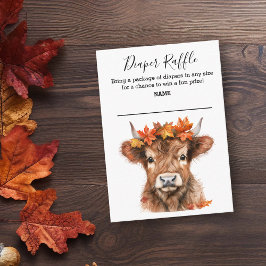 Diaper Raffle Highland Kuh Halloween Hexe Begleitkarte