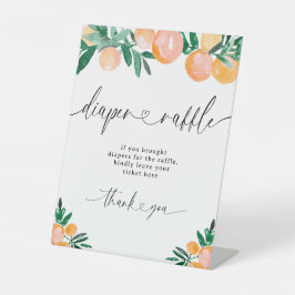 Diaper Raffle Kleine Süsse Citrus Baby Dusche Sockelschild