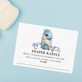 Diaper Raffle Little Knight Dragon Blue Begleitkarte