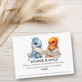 Diaper Raffle Little Twins Dragon Phoenix Begleitkarte