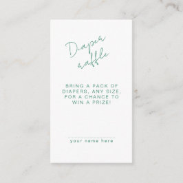 Diaper Raffle Marine Blue Coastal Baby Shower Begleitkarte