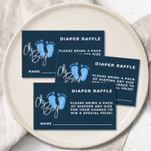 Diaper Raffle Navy Blue Baby Dusche