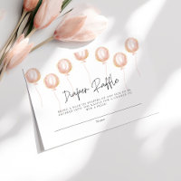 Diaper Raffle Pink Ballon Die Girl Baby Dusche