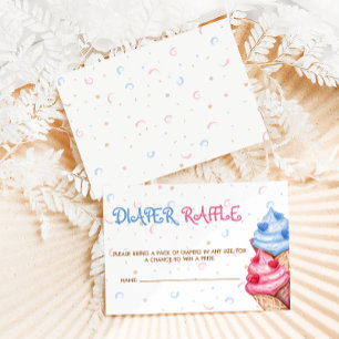Diaper Raffle Pink Blue Gender Reveal Begleitkarte