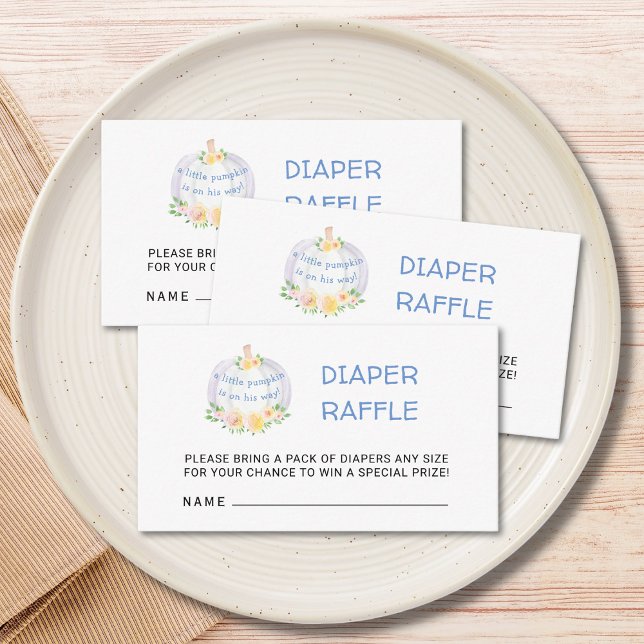 Diaper Raffle Pumpkin Boys Kinderdusche Begleitkarte (Von Creator hochgeladen)