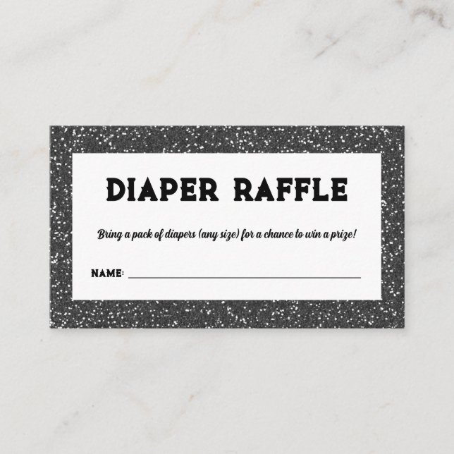 Diaper Raffle Rock Star Baby Dusche Begleitkarte (Vorderseite)