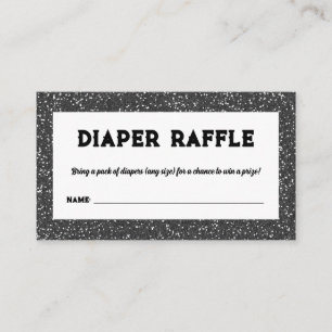 Diaper Raffle Rock Star Baby Dusche Begleitkarte