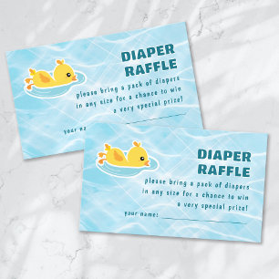 Diaper Raffle Rubber Ducky Splish Splash Begleitkarte