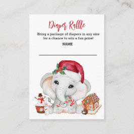Diaper Raffle Santa Baby Elephant Niedlicher Urlau Begleitkarte