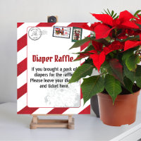 Diaper Raffle Santa's Letter North Pole Aufkleber