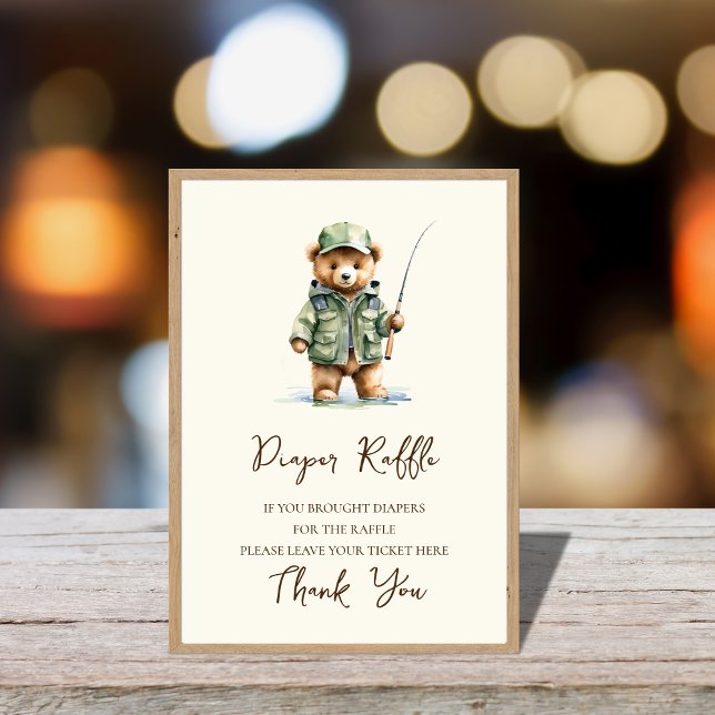 Diaper Raffle Sign A Little Fisherman Baby Shower Poster (Von Creator hochgeladen)
