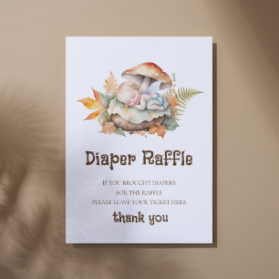 Diaper Raffle Sign Baby Dusche Woodland Fairy Poster