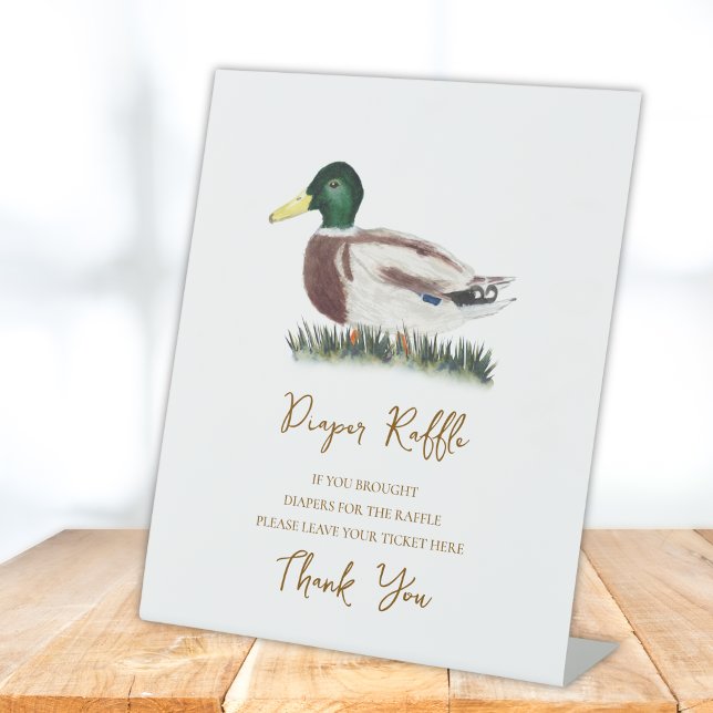 Diaper Raffle Sign Mallard Duck Baby Duck Sockelschild (Von Creator hochgeladen)