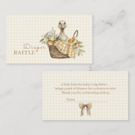 Diaper Raffle Silly Goose Lemon Watercolor Begleitkarte