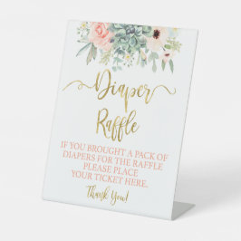 Diaper Raffle succuled Sockelschild