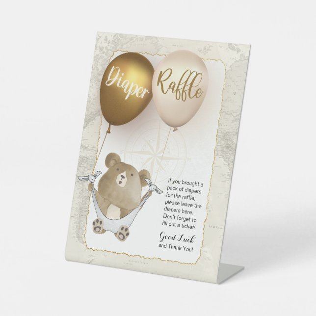 Diaper Raffle Tabletop-Zeichen Sockelschild (Vorderseite)