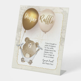 Diaper Raffle Tabletop-Zeichen Sockelschild