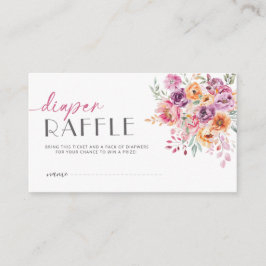 Diaper Raffle Ticket | Baby in Bloom Blush Pink Begleitkarte