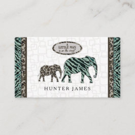 Diaper Raffle Ticket Elephant Safari Baby Dusche Begleitkarte