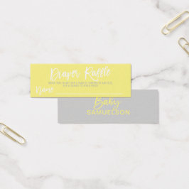 DIAPER RAFFLE Ticket Gelb Graue Babydusche