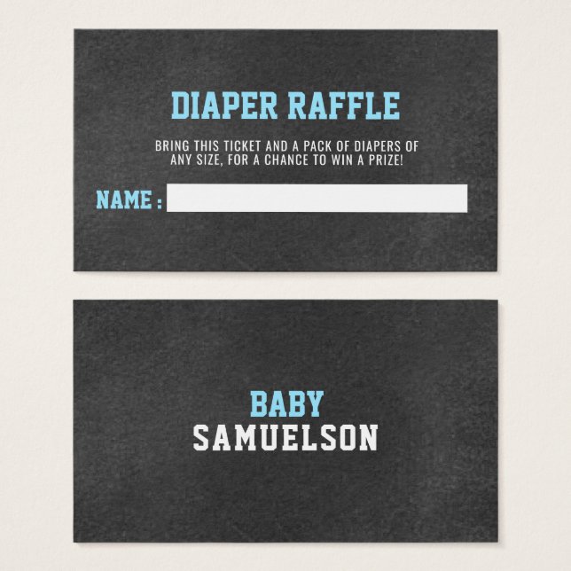 DIAPER RAFFLE Ticketsport-Halbpension Kinderdusche (Vorne & Hinten)