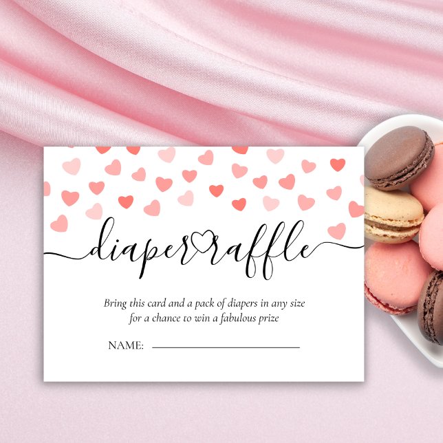Diaper Raffle | | Valentinstag Kinderdusche Begleitkarte (Von Creator hochgeladen)