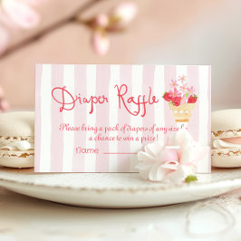 Diaper Tombola Strawberry Berry Sweet Whimsical Begleitkarte