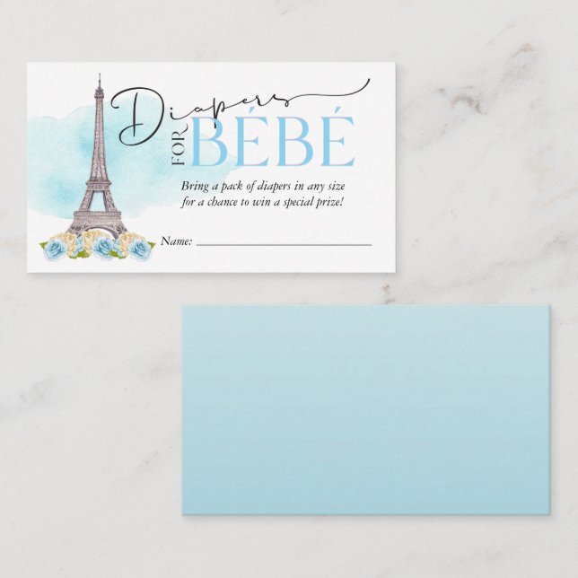 Diapers für die Beilage für Bébé-Windeln Visitenkarte (Vorne/Hinten)
