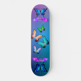 Diaphanous Butterfliegen Aqua Dragonfly Mandala S Skateboard