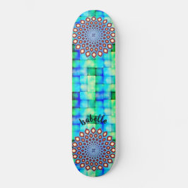 Diaphanous Swag Elegant Mandala Style Skateboard