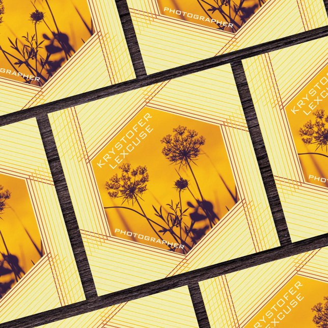 Diaphragm Hexagon Anpassbare Foto-Fotografen Quadratische Visitenkarte (Von Creator hochgeladen)