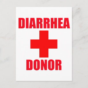 Diarrhoe Donor Postkarte