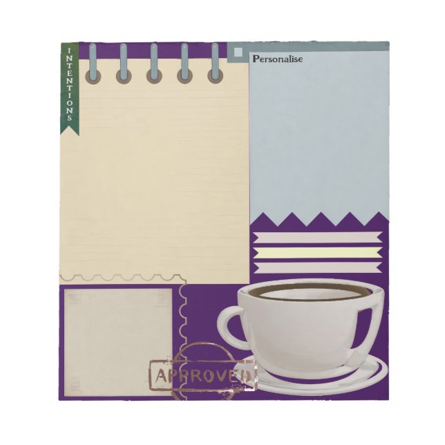 Diary Notes Personal ScrapbookPaper Notizblock (Vorderseite)