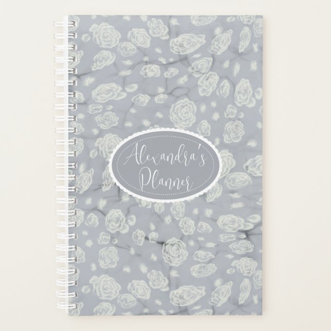 Diary Planner für weichblaue Blumengewässer Planer (Vorderseite)