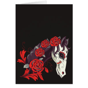 Dias de los Muertos Reitpferd mit Rose